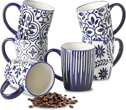 HASENSE Coffee Mugs Set of 6, 16OZ Ceramic Coffee Mugs by Hasense