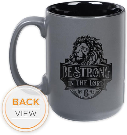 Christian Art Gifts Inspirational Be Strong Bible Verse Coffee Mug, Christian - Image 3