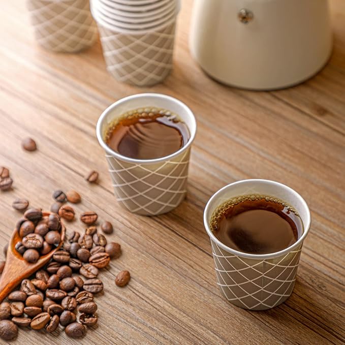 Rtteri 100 Pcs Count 3 oz Disposable Coffee Cups Disposable Espresso Cups Small - Image 2