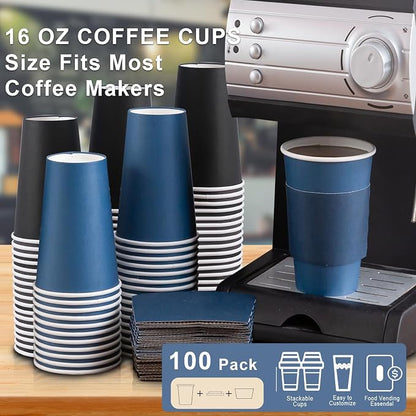 SIUQ 100 Pack 16 oz Coffee Cups - Image 6
