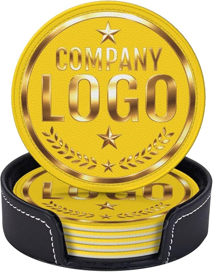 Custom Coaster with Logo by Handmade