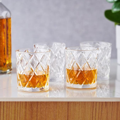 True Diamond Crystal Scotch Bourbon Whiskey Glasses, Old Fashioned Glasses - Image 4