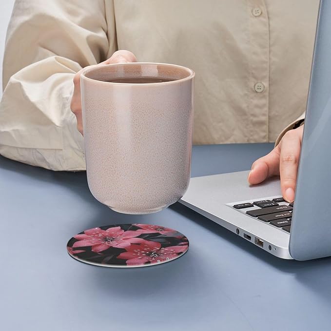 6Pcs PU Leather Coaster for Drinks, Aesthetic Drink Coasters for Coffee Table - Image 6