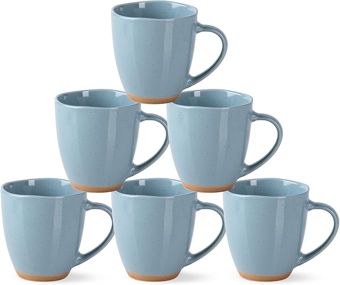 AmorArc 12oz Ceramic Coffee Mugs set of 6, Stylish Coffee Mugs by AmorArc