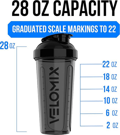 VELOMIX 2 Pack 28oz Protein Shaker Bottle, Leak Proof Shaker Cups - Image 4