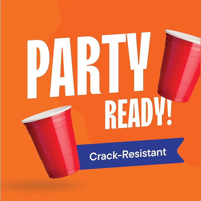 Red Cups - Party Cups - Disposable Plastic Cups Fun & Durable Party Cups - Image 7