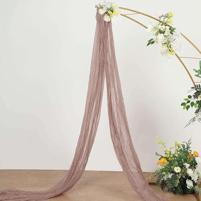 Efavormart 20ft Dusty Rose Gauze Cheesecloth Wedding Arch Drapery Fabric - Image 2