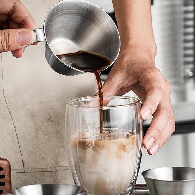 4 Pack Espresso Shot Cups with Handle Espresso Measuring Cup Dishwasher Safe - Image 4