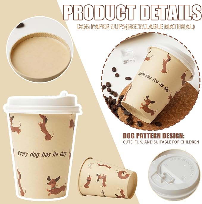 10 OZ 25 Pack Disposable Cups Paper Coffee Cups - Image 4