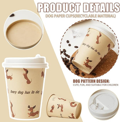 12 OZ 25 Pack Disposable Cups Paper Coffee Cups - Image 4