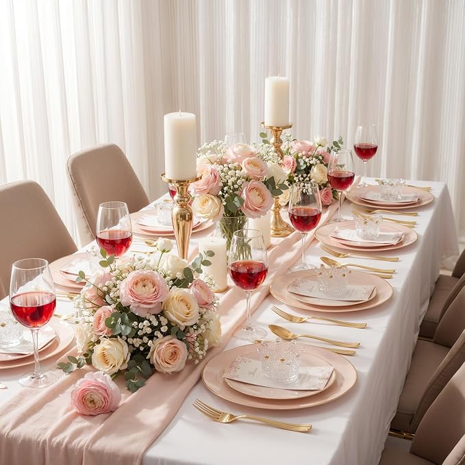 KIRE 350 PCS Pink Disposable Plates - Image 4