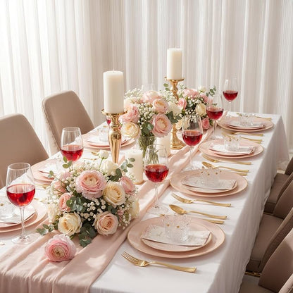 KIRE 350 PCS Pink Disposable Plates - Image 4