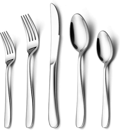 Onader 60 Piece Heavy Duty Silverware Cutlery Set by Onader