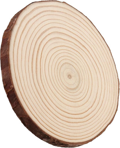 KINJOEK 30 PCS Natural Wood Slices 5.1-5.5 Inch - Image 5