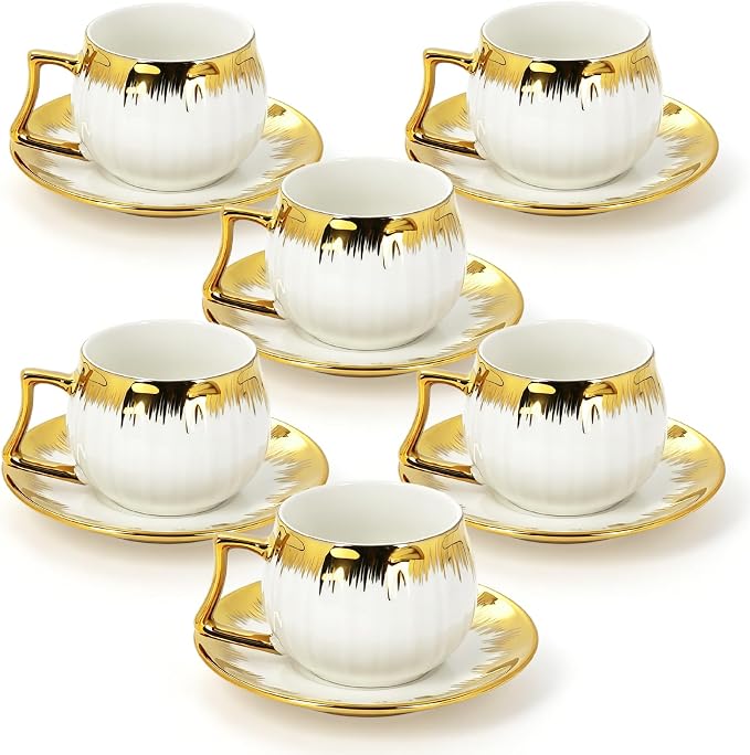 6 Pack 3.2oz Espresso Cups by YourLifeCollector