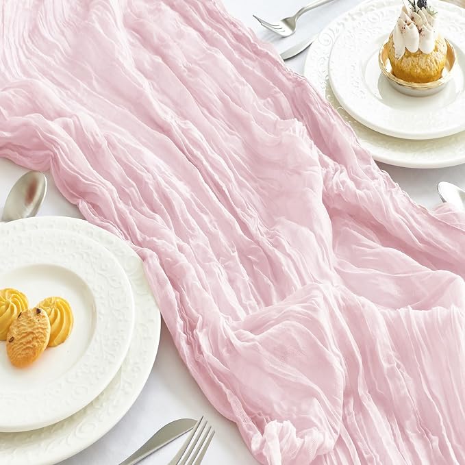 IVAPUPU Pink Table Runner 120 Inches - Image 2
