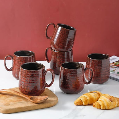 Hasense Coffee Mugs 8 oz, Ceramic Small Espresso Cups Set of 6, Mini Cups - Image 5