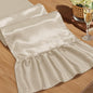 2 Pack Champagne Satin Table Runner 12 x 72 Inch | Ruffle Design, Luxurious by Unknown