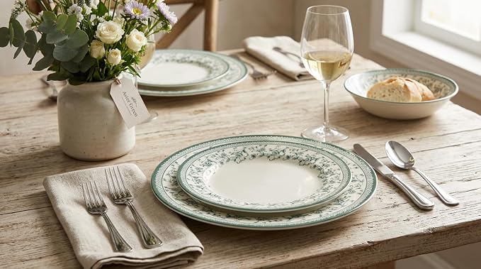Royal 24-Piece Porcelain Dinnerware Set - Image 3