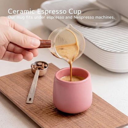 Ceramic Espresso Cups Set of 2, 3oz Double Wall Demitasse Cups | Collectible - Image 8