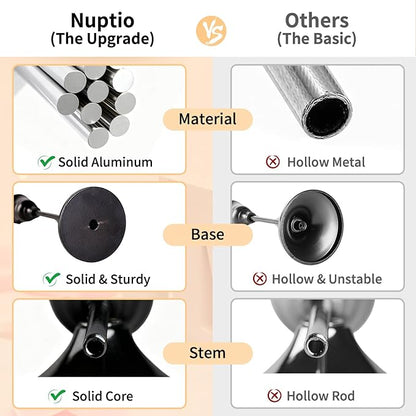 Nuptio Black Candle Holder Candlestick Holders 15 Pcs Candle Sticks Holder Metal Tapered Candle Holder, Taper Candle Holders for Wedding Christmas Party Celebration Mantel Dinner Home Decoration