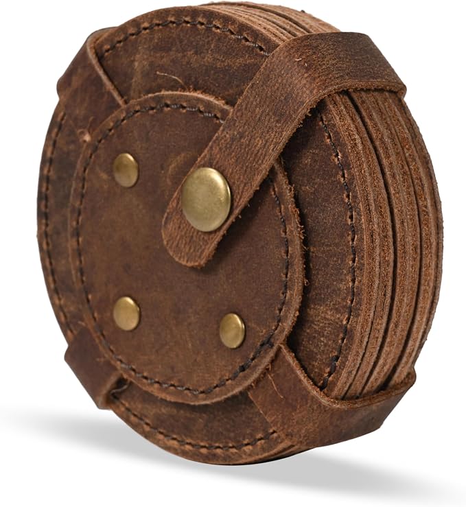 Set of 6 Coaster Geniune Leather Tea Coasters - Image 6