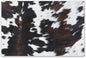 Cow Print Placemats,Black and White Farmhouse Animal Print Place Mats,Western Highlands Pattern Kitchen Table Mats for Dining Kitchen Party Holiday Decor 12x18 in 6 PCS