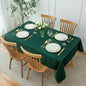 maxmill Christmas Hunter Green Tablecloth, Spill-Proof and Water Resistance Heavy Weight Soft Table Cloth for Christmas, Holiday and Family Gatherings, Dinner Rectangle 60 x 120 Inch, Hunter Green
