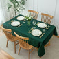 maxmill Rectangle Swirl Design Tablecloth Waterproof Spillproof Wrinkle Free Table Cloth, Kitchen Dinning Tabletop Decoration, Fabric Table Cover for Christmas Parties, 52 x 70 Inch, Hunter Green