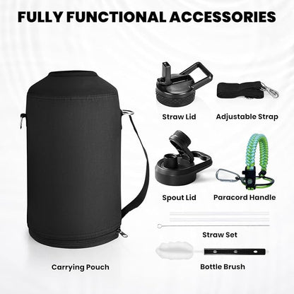 RAYMYLO One Gallon Water Bottle Insulated 128 oz, Stainless Steel | Triple - Image 7