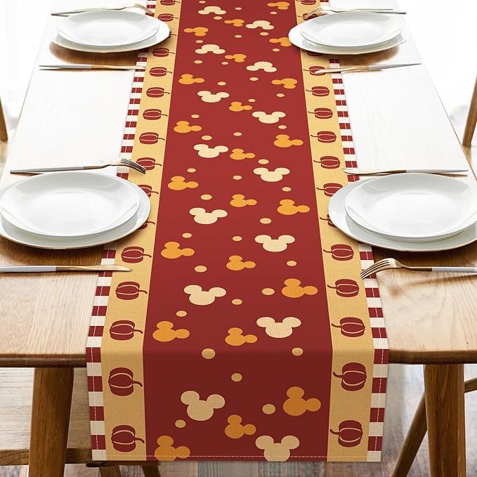 Seliem Fall Pumpkin Table Runner, Seasonal Burlap Home Decoration Indoor by Seliem