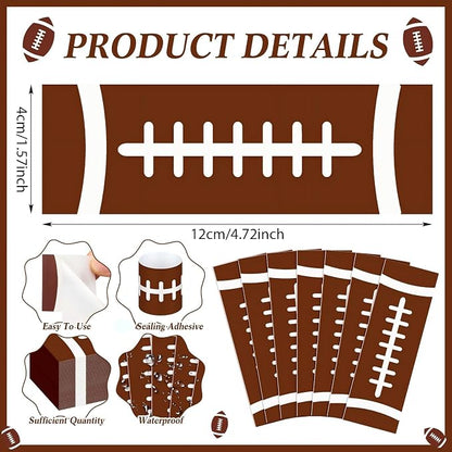 FoldTier 300 Pcs Football Paper Napkin Rings Bulk Disposable Sports Napkin - Image 2