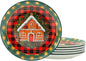 glowworm Christmas Dinner Plates, 10.5 Inch Ceramic Dinner Plates Set of 6, Salad Plates Set for Kitchen, Restaurant, Christmas Gift, Microwave, Oven & Dishwasher Safe