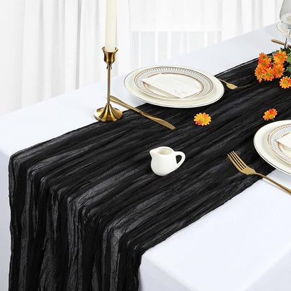 12 Pack Black Table Runner Cheesecloth 10Ft Gauze Cheese Cloth Table Runner - Image 3