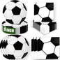40 Pcs Soccer Plates and Napkins Party Supplies, 9-inch Disposable Soccer by ZJJZOAA