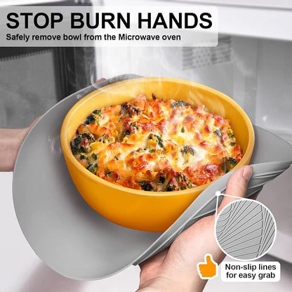 Walfos 12-Inch Silicone Microwave Mat & Pot Holders, Non-Slip Heat Resistant - Image 5