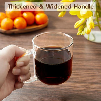 Glass Coffee Mugs, 8 oz iced coffee cups, Glass Mugs - Image 4