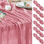Cheesecloth Table Runner Dusty Rose 10FT Boho Gauze, 6 Pack | 120 Inch Cheese by Wokceer