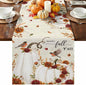 White Pumpkins Fall Table Runner 72 Inches Long, Thanksgiving Harvest Table by Unknown