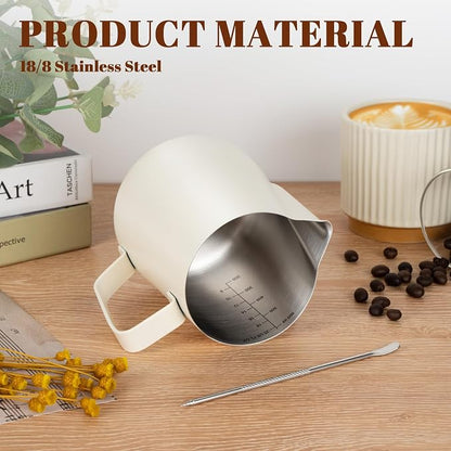 Amrules Milk Frothing Pitcher, 20oz Milk Frother Cup - Image 5