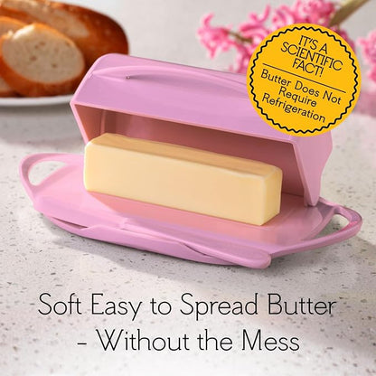 Flip Top Butter Dish with Attached Lid & Matching Knife, 2 Pack - Image 5