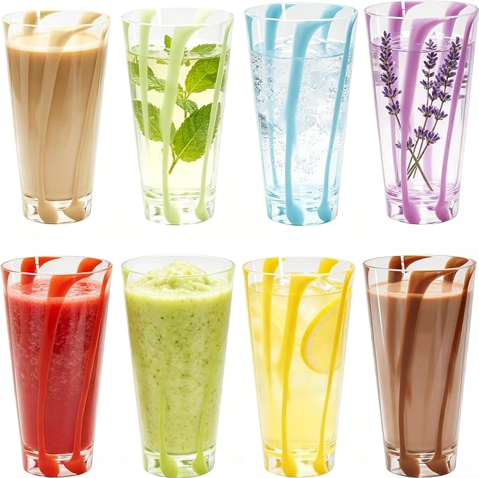Plastic Cups Reusable 22oz Acrylic Glasses Drinkware by WowProLiv