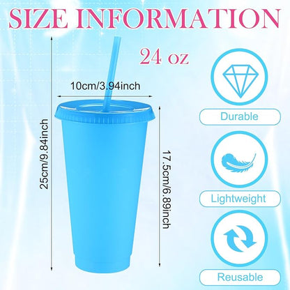 Honeydak 30 Pack Tumbler with Straw and Lid Bulk Cups - Image 4
