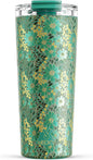 Meoky 24 oz Insulated Travel Coffee Mug: Leak Proof Lid, Emerald Bloom | by MEOKY