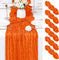 6 Pack Orange Cheesecloth Table Runner 17x108 Inch Semi Sheer Boho Gauze Cheese by Unknown
