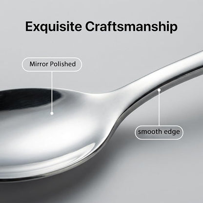 IMEEA 5.2 Inch Coffee & Tea Spoons, SUS304 Stainless Steel Small Dessert Spoons - Image 4