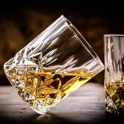 Gencywe Crystal Whiskey Glasses Set of 8, 11 OZ Old Fashioned Whiskey Glasses - Image 4