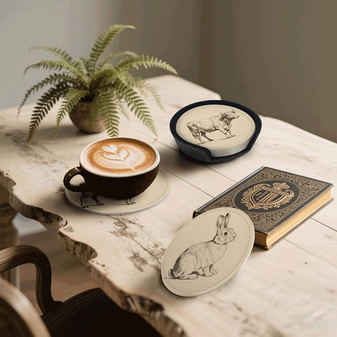 6 Pcs Farm Animals Drink Coasters - Image 3