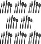Matte Black Silverware Set, Bysta 40-Piece Stainless Steel Flatware Set by Bysta