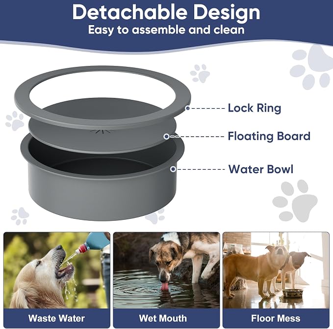 XIAZ Elevated Dog Bowls Large Breed Raised Dogs Bowl Stand Large/Medium Sized - Image 6
